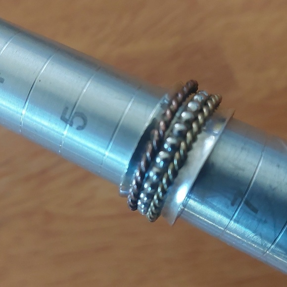 DbM Kensington Sterling Silver 925 Wide Band Spinner Ring Size 5.75 - Picture 4 of 5